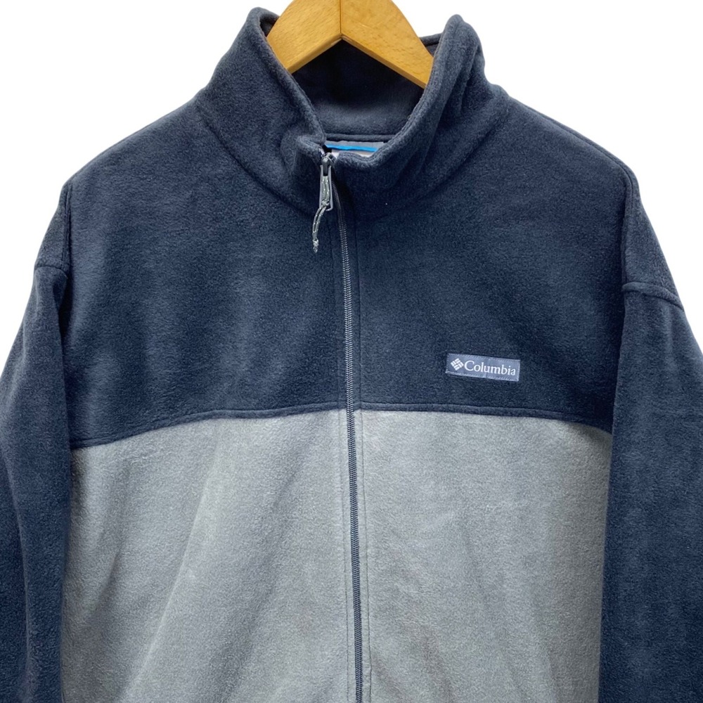 Columbia Mens‎ XXL Steens Mountain 2.0 Full Zip Fleece Jacket Gray Black 1476671